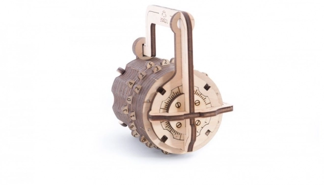 Puzzle 3D mecanic UGEARS: Lacăt numeric, 34 de piese