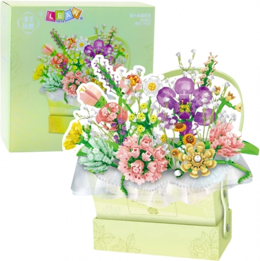 Set de construcție Florală cu LED, 750 de piese