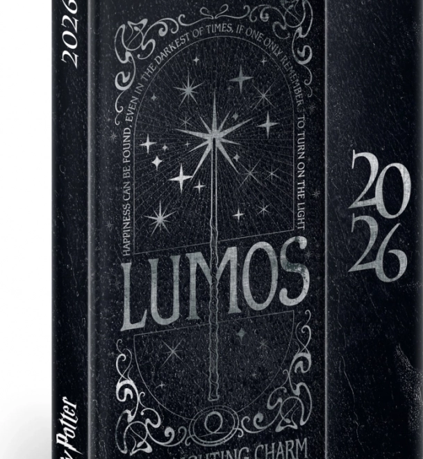 Agenda săptămânală magnetică Harry Potter Lumos 2026, 11 x 16 cm