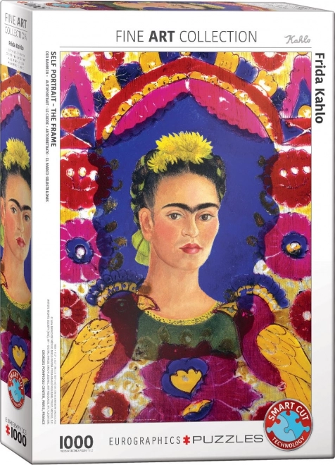 Puzzle portret Frida Kahlo în ramă 1000 piese