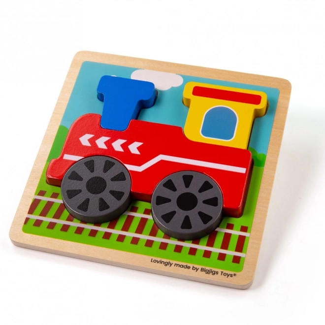 Puzzle din lemn Vagon de tren Bigjigs Toys