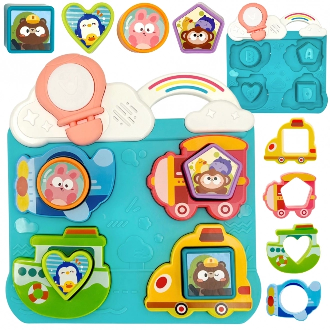 Puzzle Interactivă Cu Vehicule Și Animale Woopie