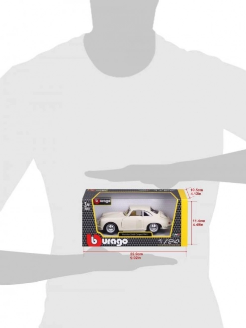 Mașină de colecție Porsche 356B Coupe 1961 Ivory la scară 1:24 de la Bburago