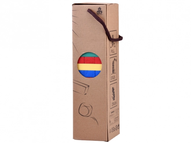 Jenga turnul clătinător din lemn cu blocuri colorate