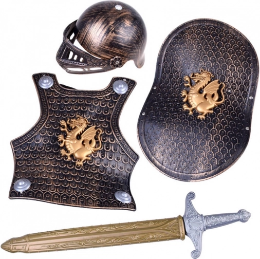 Armură pentru cavaler + cască, scut, sabie ZA0666