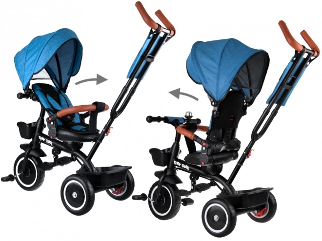 Tricicletă pentru copii Tiny Bike 3 în 1 cu parasolar – Verde
