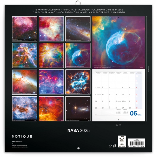 Calendar de birou NASA 2025