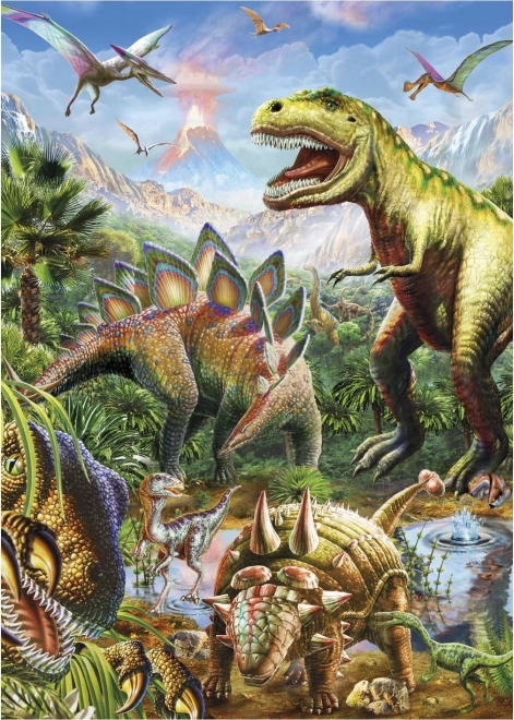 Puzzle Luminos Dinozauri XL 100 piese