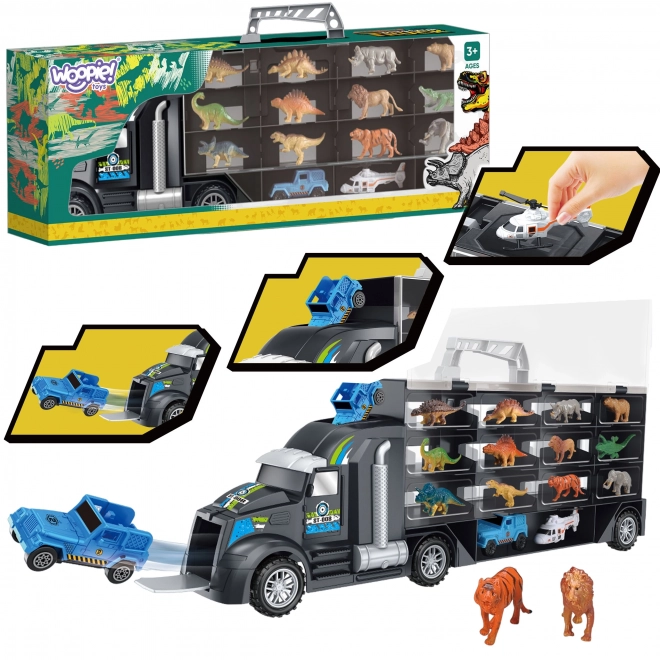 Woopie camion cu dinozauri