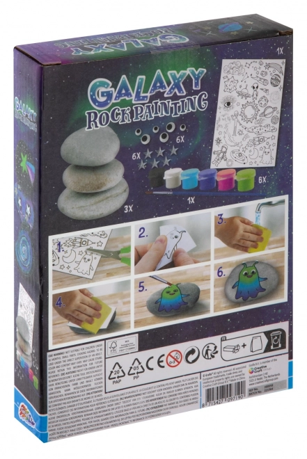 Set pictură pe pietre Galaxy