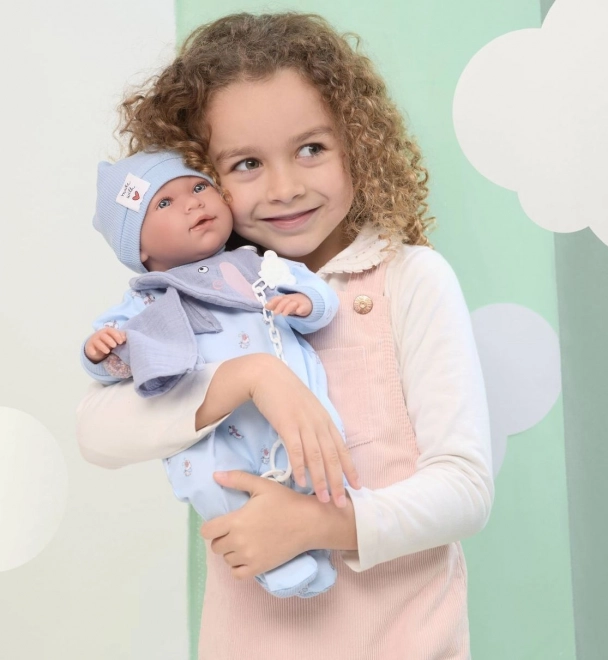 Haine pentru păpușă bebeluș New Born mărime 40-42 cm cu accesorii