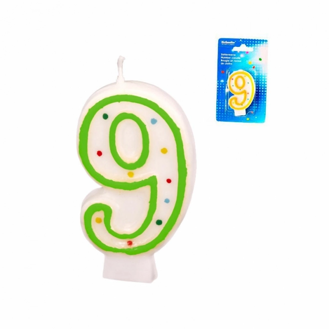 Lumânare aniversară numărul 9