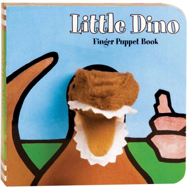 carte cu marionetă pentru degete Micul Dino – carte interactivă pentru degete