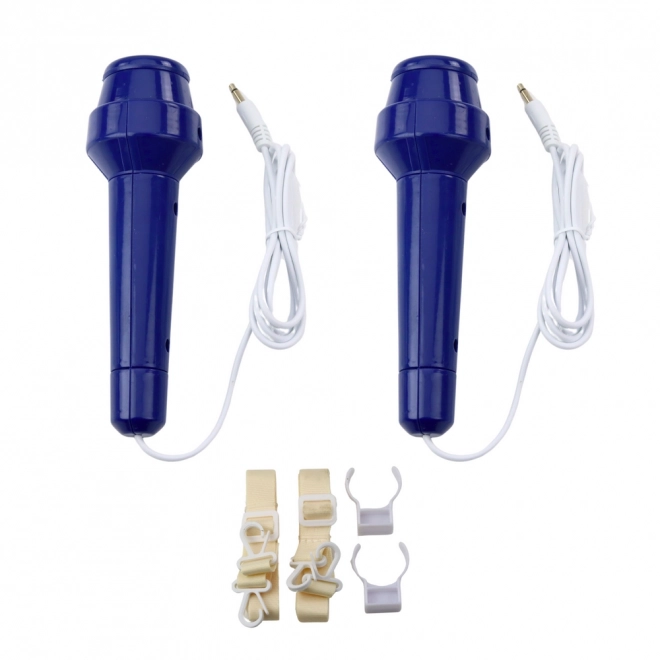 Set karaoke cu două microfoane și difuzor bluetooth