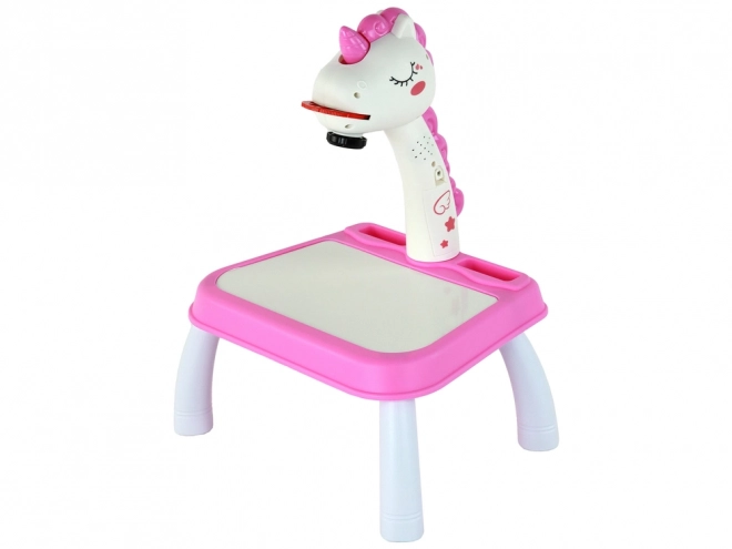Proiector desen unicorn roz cu markere și inserții