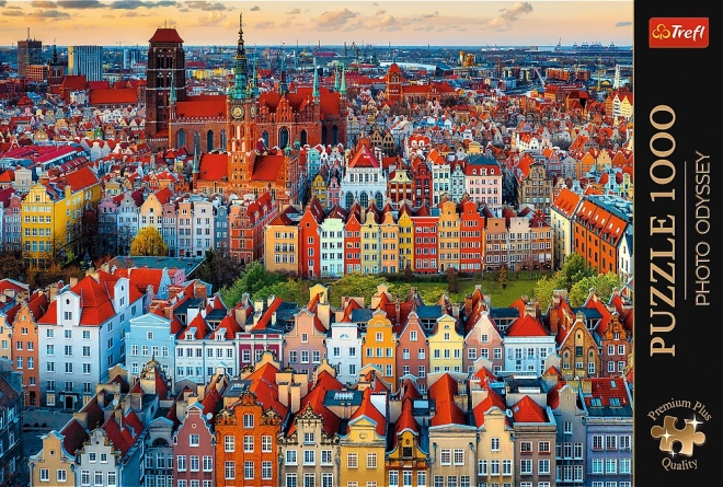 Puzzle trefl premium plus photo odyssey: priveliște asupra orașului Gdańsk, Polonia 1000 piese