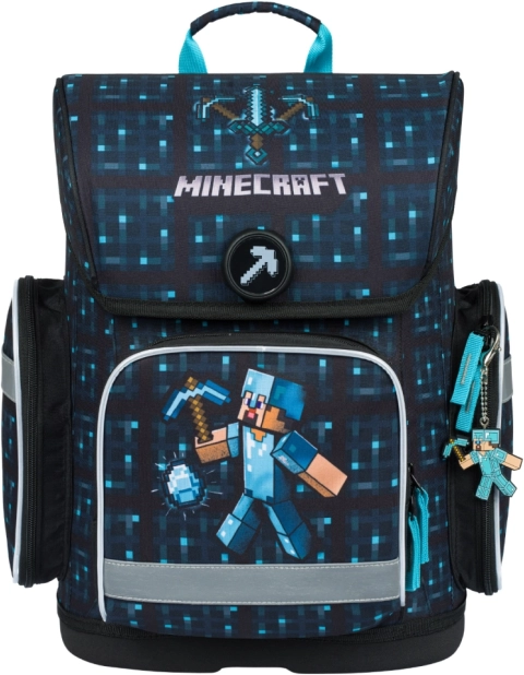 Ghiozdan școlar Baagl Ergo Minecraft Blue Axe