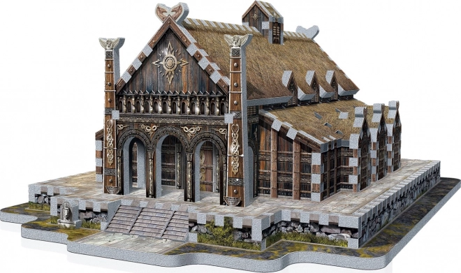 Puzzle 3D Sala de Aur Edoras din Stăpânul Inelelor 445 de piese