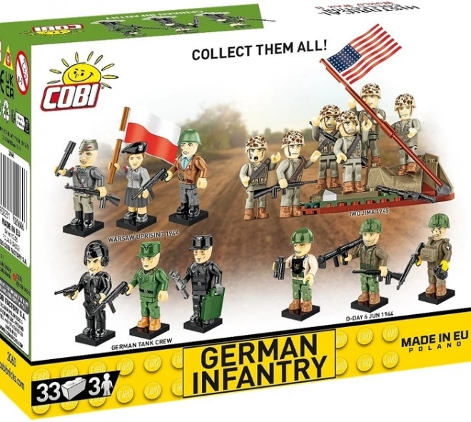 Set de construcție Infanterie Germană - Set de 3 figurine