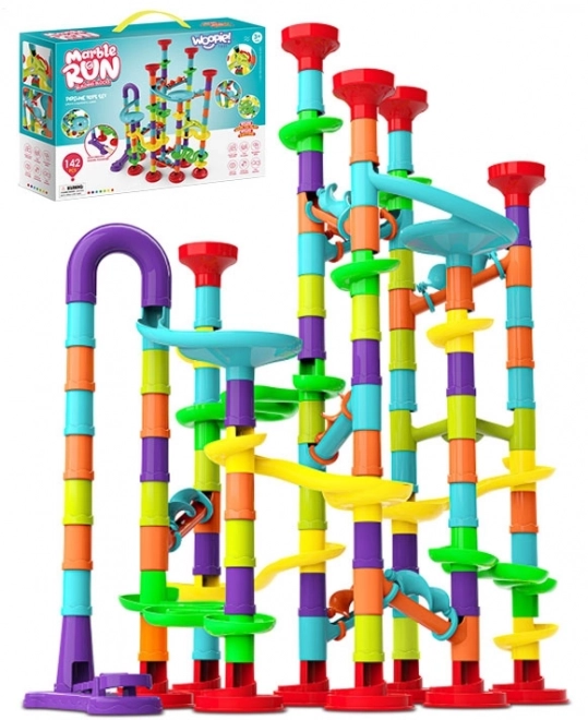 Pistă spirală cu bile Woopie - Set de 142 piese