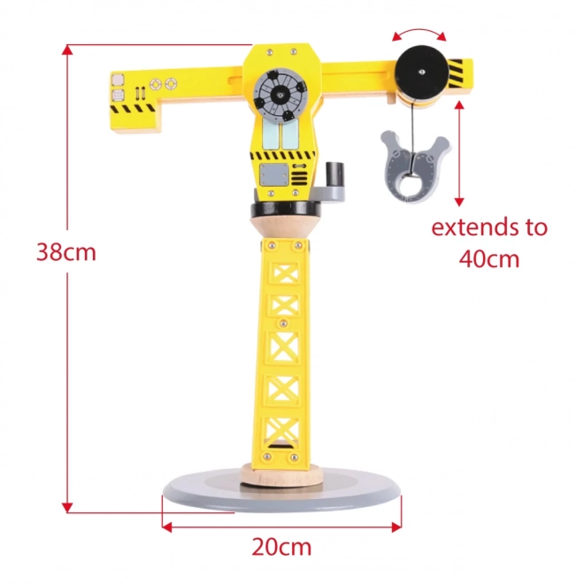 Jeřáb și mașini de construcții Bigjigs Rail