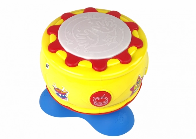 Mare tambur interactiv muzical cu lumini 19 cm