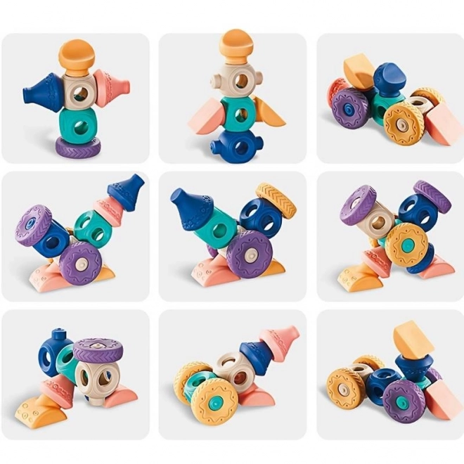 Set De Cuburi Sensory WOOPIE Pentru Bebeluși