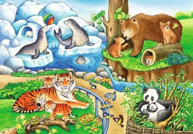 Puzzle 2 în 1 Zoo de către Ravensburger