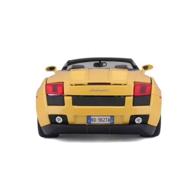 Mașinuță metalică Lamborghini Gallardo Spyder galbenă