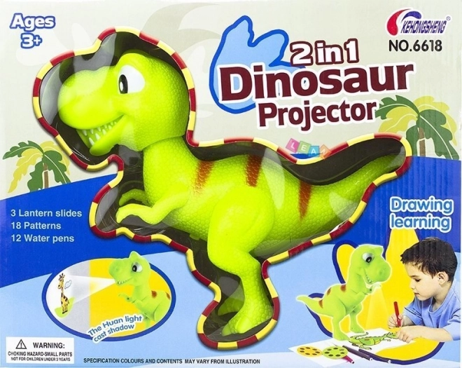 Proiector de desen dinozaur 2 în 1