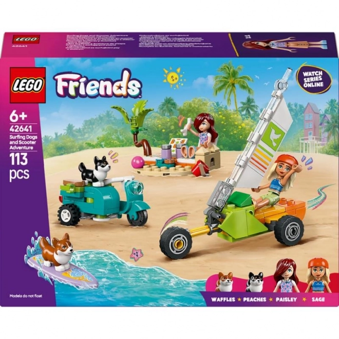 Lego Friends aventura cu câini surferi și scuter