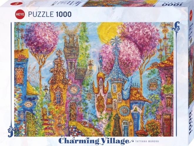 puzzle heye satul fermecător - copacii roz 1000 piese