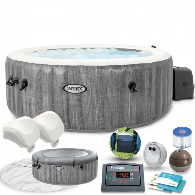 Jacuzzi gonflabilă pentru 4 persoane cu hidromasaj și WiFi