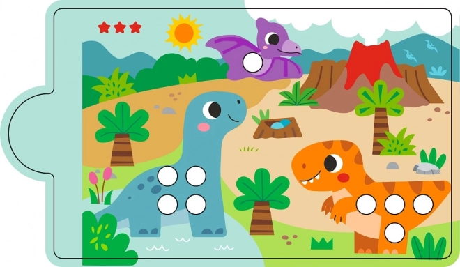 Joc magnetic sortare culori cu dinozaur