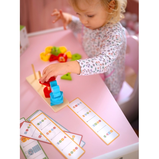 Piramidă Montessori cu animăluțe Woopie Green