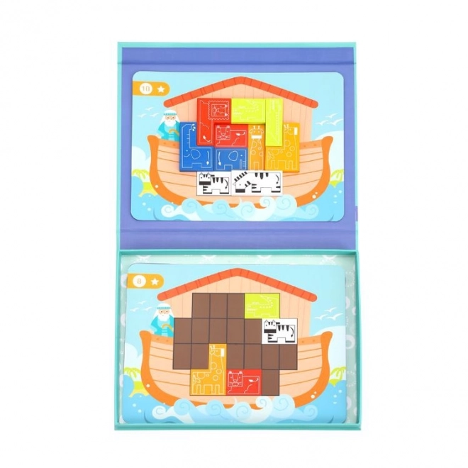 Puzzle magnetice tip Montessori Tetris Arca lui Noe