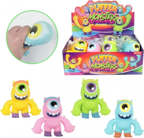 Monstrulet antistres din cauciuc 11 cm – jucărie de strâns, mix de culori