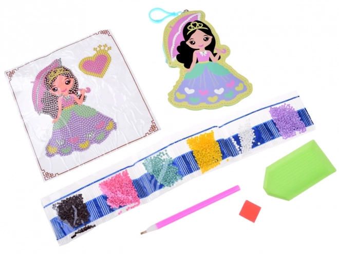 Set creativ cu lipire de diamante Prințesă