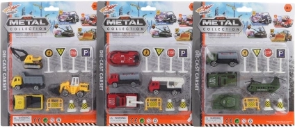 Set de mașinuțe metalice cu semne