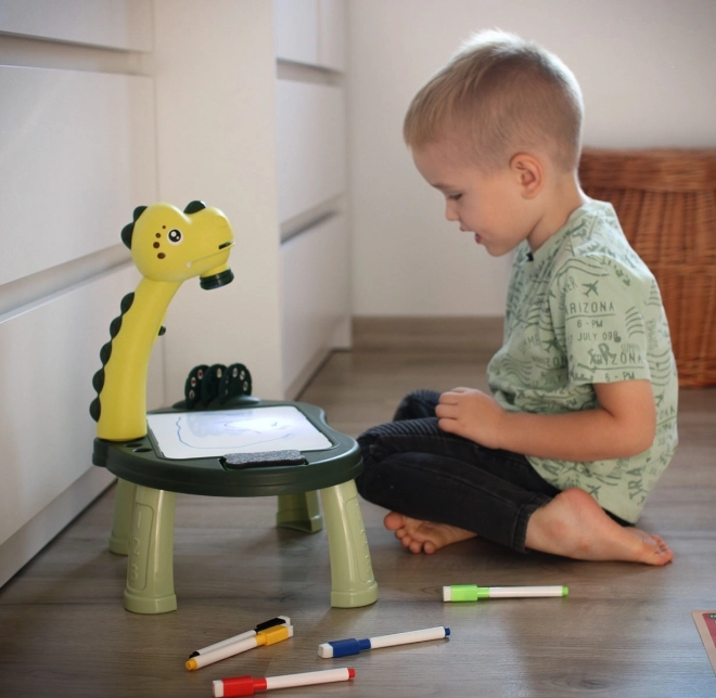 Tablă de desen Proiector Dinozaur cu 24 de modele și două jocuri