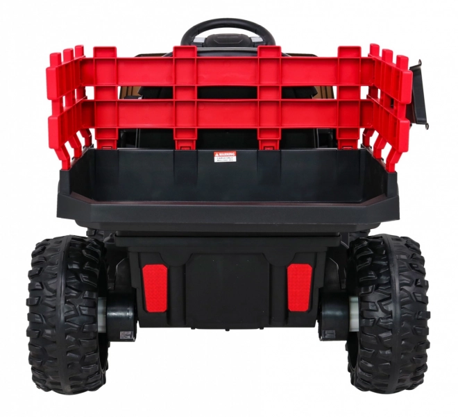 Pick-up agricol pentru copii roșu + telecomandă + remorcă bagaje + lopată + EVA + MP3 LED