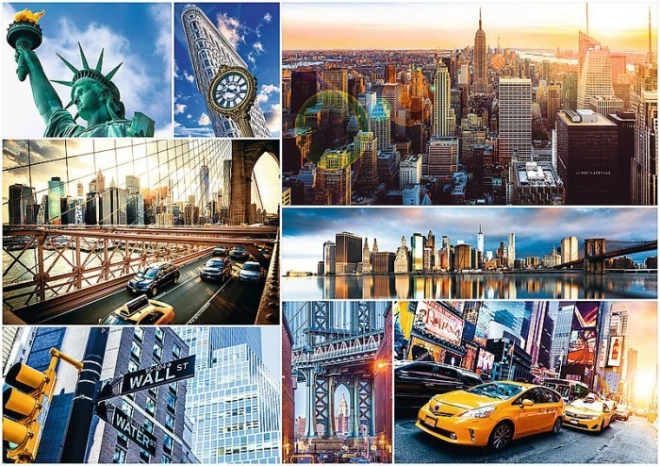 Reperele iconice ale NEW YORKULUI într-un singur colaj