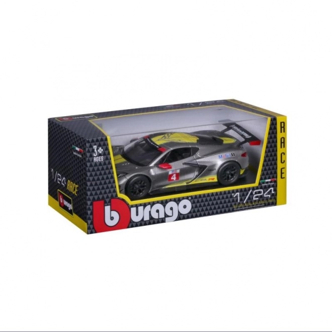Model auto Chevrolet Corvette C8R Bburago 2020 galben