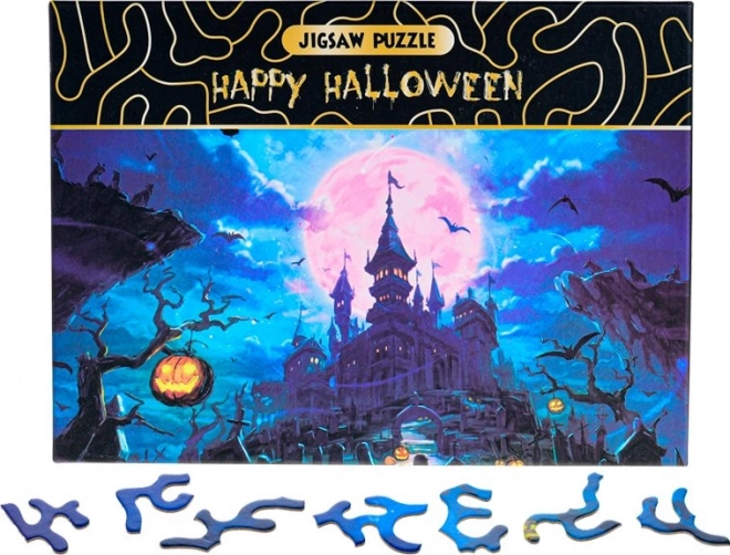 Puzzle Halloween fericit: Castel Bântuit 468 piese