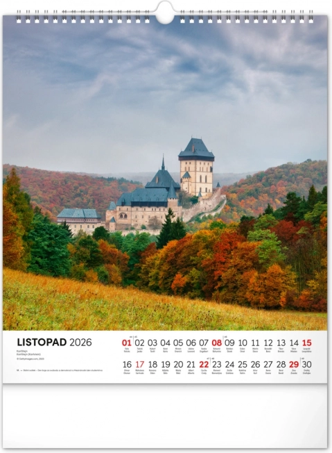 Calendar de perete Republica Cehă 2026