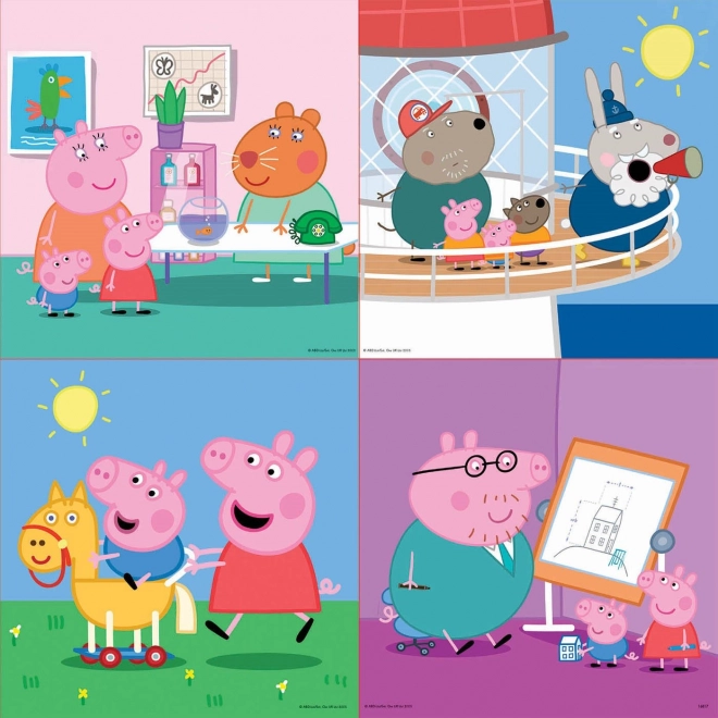 Puzzle Educa Peppa Pig 4 în 1