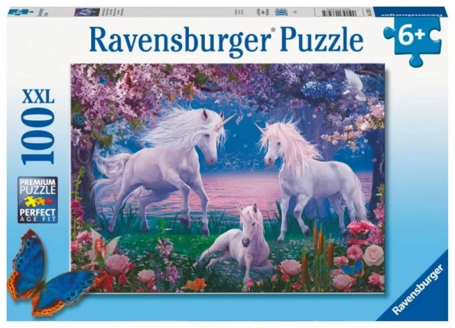 Puzzle cu unicorni fermecători 100 piese