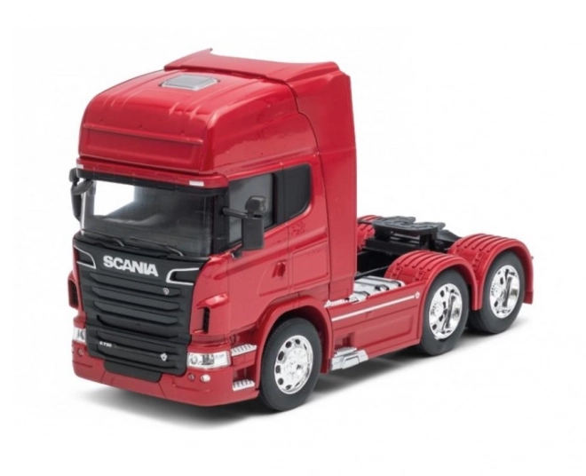 Tir Scania V8 R730 roșu la scară 1:32