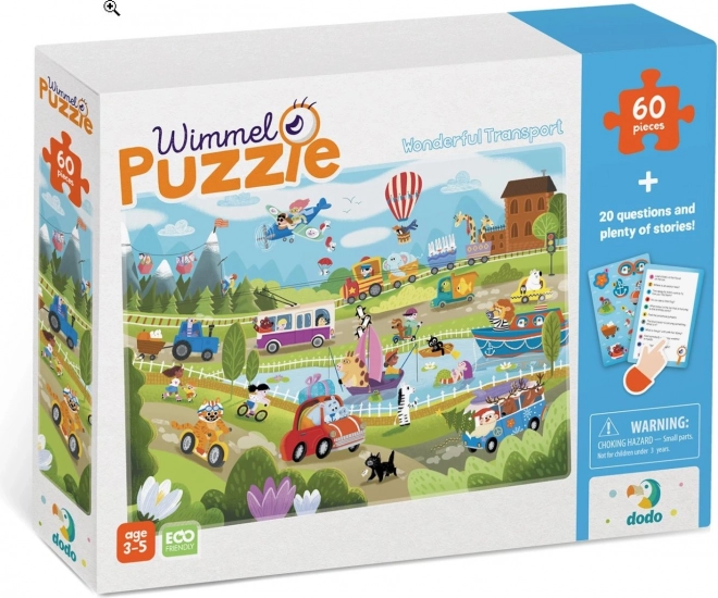 Puzzle DODO Transport în mediul rural - 60 piese