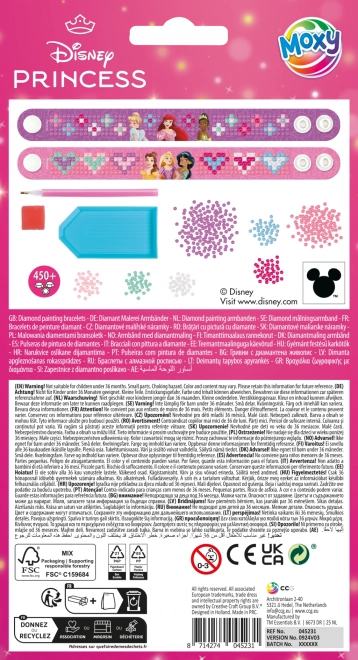 Pictură cu diamante - brățări Prințese Disney